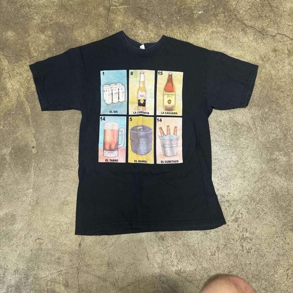 Teestyled Loteria Graphic Mexican Beer T-Shirt